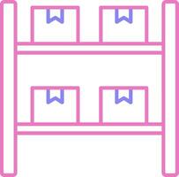 Boxes Linear Two Colour Icon vector