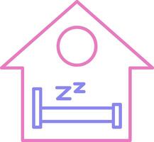 Sleep Linear Two Colour Icon vector