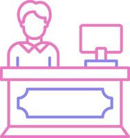 Reception Linear Two Colour Icon vector