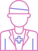Patient Linear Two Colour Icon vector
