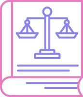 Law Book Linear Two Colour Icon vector