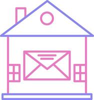 House Mail Linear Two Colour Icon vector