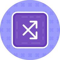 Intersect Flat Sticker Icon vector