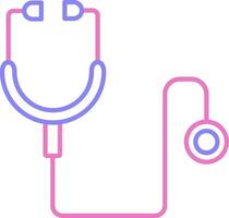 Stethoscope Linear Two Colour Icon vector