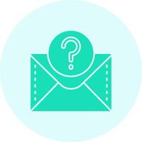 Question mark Flat Sticker Icon vector