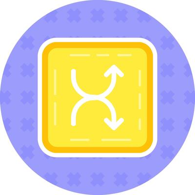 Shuffle Flat Sticker Icon