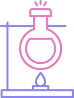 Bunsen Burner Linear Two Colour Icon vector