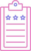 Evaluation Linear Two Colour Icon vector