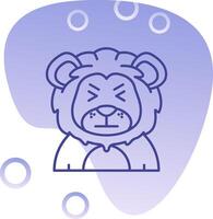 Angry Gradient Bubble Icon vector