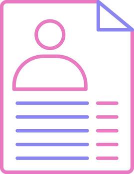 Document Linear Two Colour Icon vector