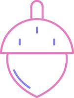 Acorn Linear Two Colour Icon vector