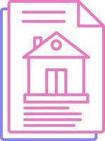 Property Document Linear Two Colour Icon vector