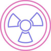 Nuclear Linear Two Colour Icon vector