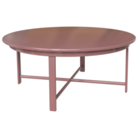 Realistic 3d round coffee or tea table png