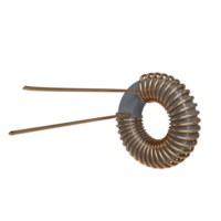 Electronic Inductor rendering, technology design element png