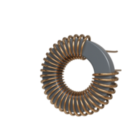 Electronic Inductor rendering, technology design element png