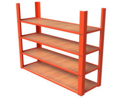 3D Rendering of Warehouse Shelf or Industrial rack png