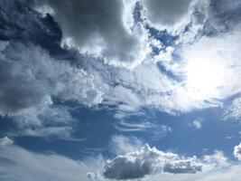 blanco nubes terminado azul cielo antecedentes foto