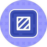 Square Flat Sticker Icon vector