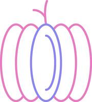 calabaza lineal dos color icono vector