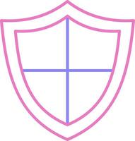 Shield Linear Two Colour Icon vector