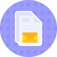 Email Flat Sticker Icon vector