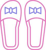 Slippers Linear Two Colour Icon vector