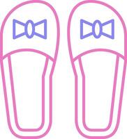 Slippers Linear Two Colour Icon vector