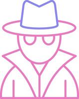Criminal Linear Two Colour Icon vector