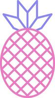 Pineapple Linear Two Colour Icon vector