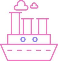 Steamboat Linear Two Colour Icon vector