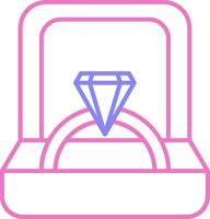 Ring Box Linear Two Colour Icon vector