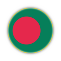 Bangladesh flag with yellow frame free PNG flag image With transparent background - National Flag