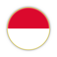 Indonesia flag with yellow frame free PNG flag image With transparent background - National Flag