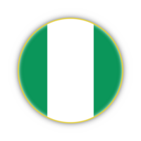 Nigeria flag with yellow frame free PNG flag image With transparent background - National Flag