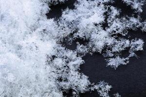 snow array with high magnification winter background photo