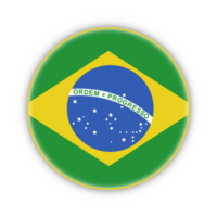 Brazil flag with yellow frame free PNG flag image With transparent background - National Flag