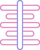 Center Align Linear Two Colour Icon vector