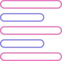 Horizontal Left Align Linear Two Colour Icon vector