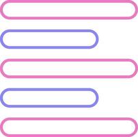 Horizontal Left Align Linear Two Colour Icon vector