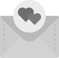 amor gris escala icono vector