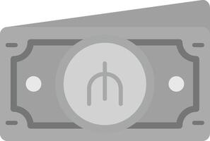 Manat Grey scale Icon vector