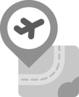 Airport Grey scale Icon vector