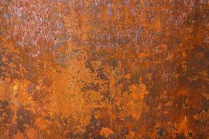 beautifully rusted thick sheet steel texture and full-frame background photo
