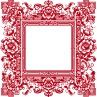 rojo chino modelo marco png