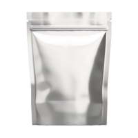 AI generated a silver foil pouch on a transparent background png