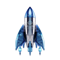 AI generated rocket ship on transparent background png