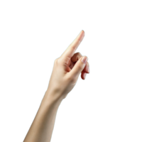 ai generiert ein Hand zeigen zu das Seite mit ein Finger png