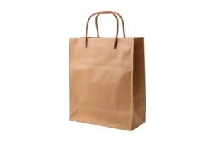 AI generated brown paper bag on transparent background png