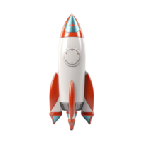 AI generated rocket ship on transparent background png